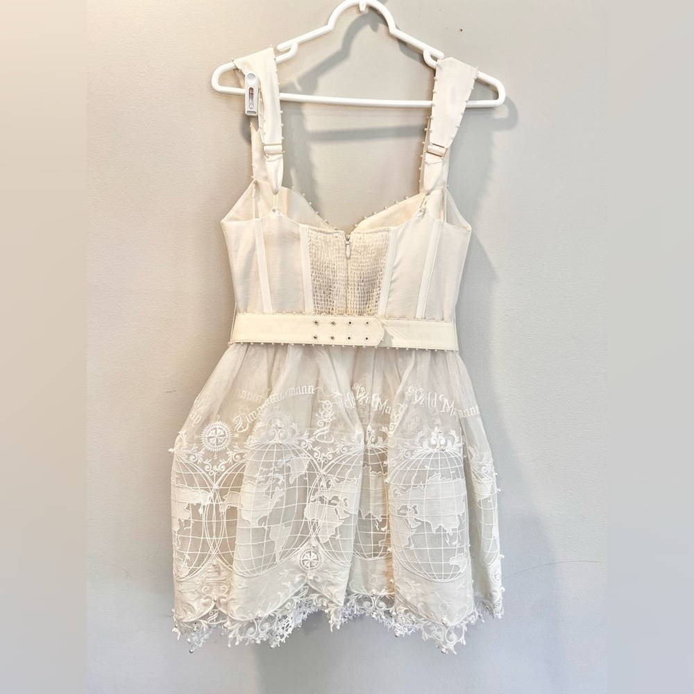Zimmermann The High Tide Mesh Embroidered Mini Dress Size 2 /Medium - Picture 9 of 12